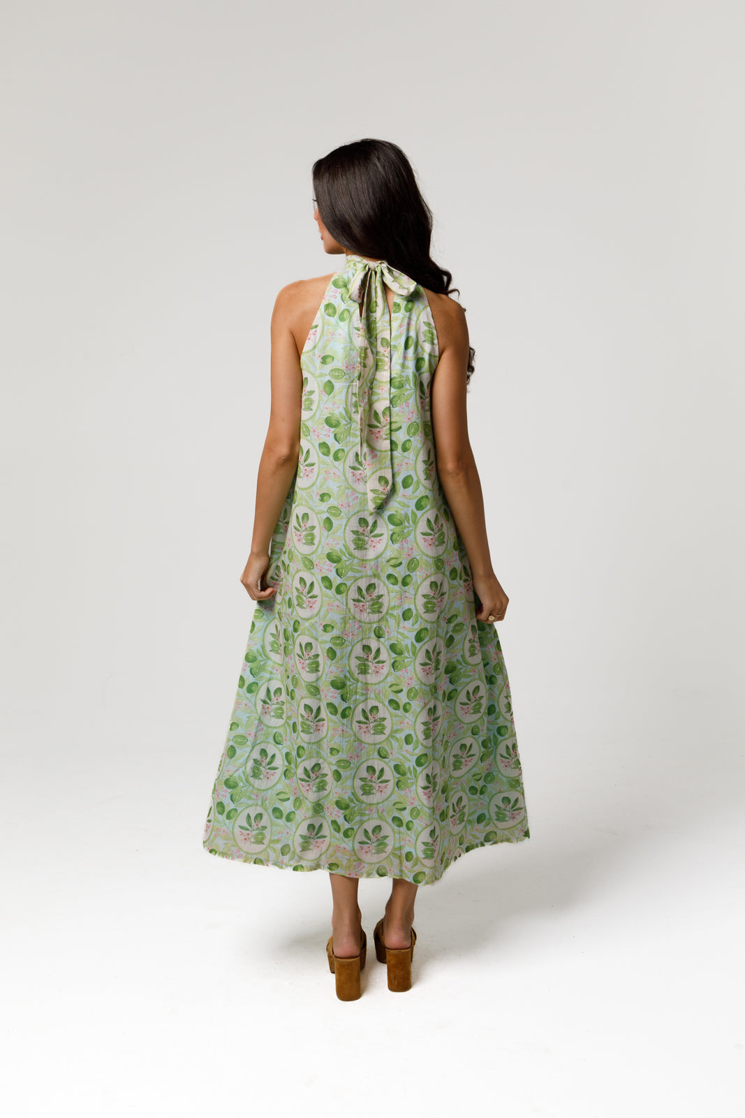 Blythe Voile Dress - Green Keylime