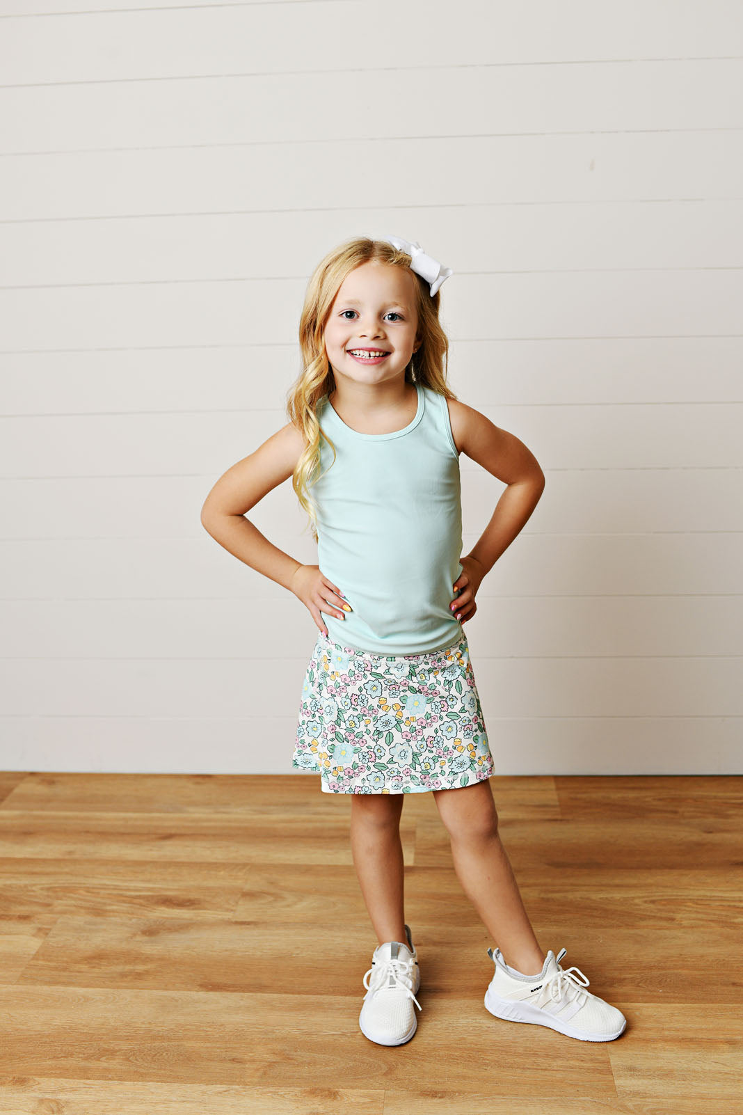 Aqua Bloom Tennis Skirt