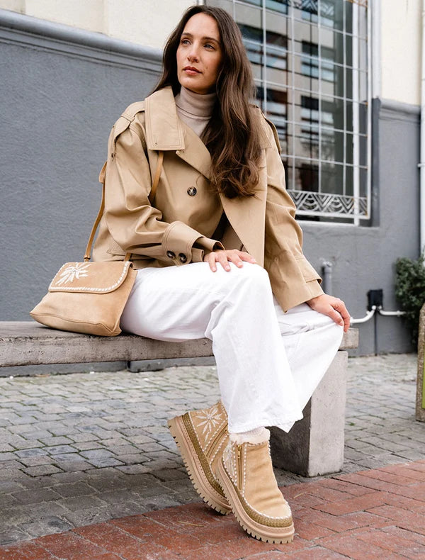Setsu Saffron Suede Ankle Boot - Natural