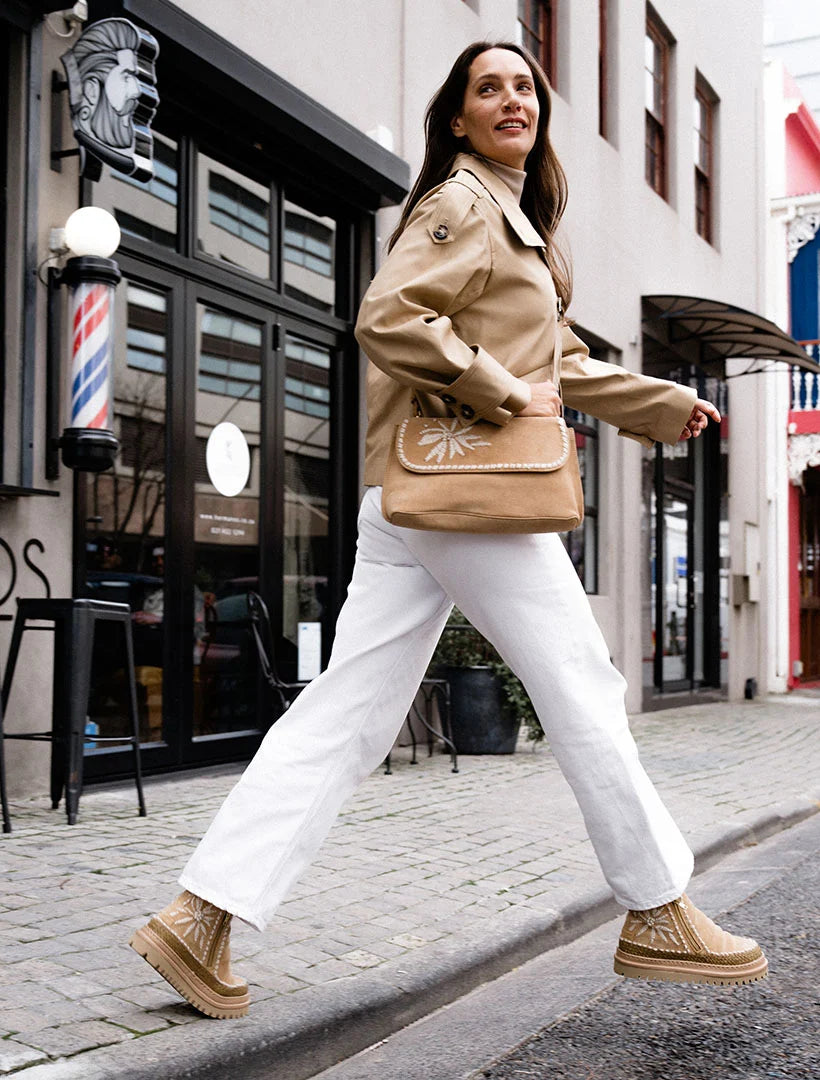 Setsu Saffron Suede Ankle Boot - Natural
