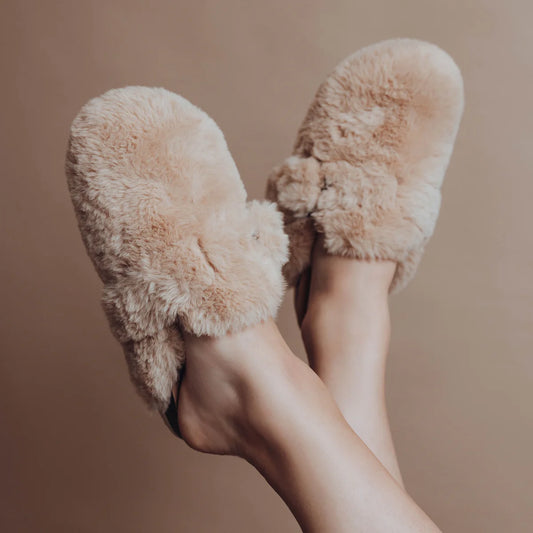 Aspen Fur Clog - Snow