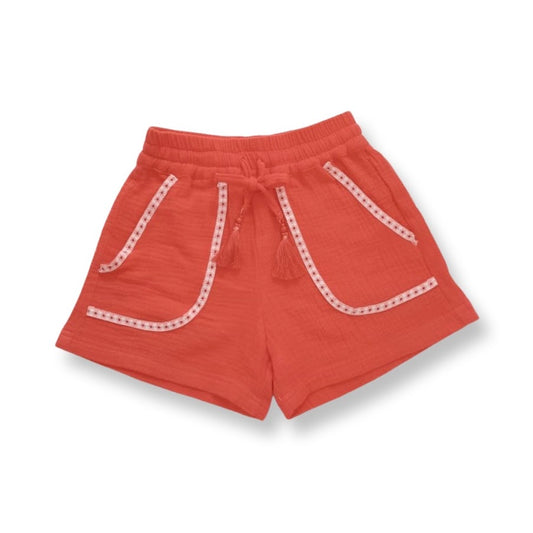 Coral Gauze Bubble Shorts