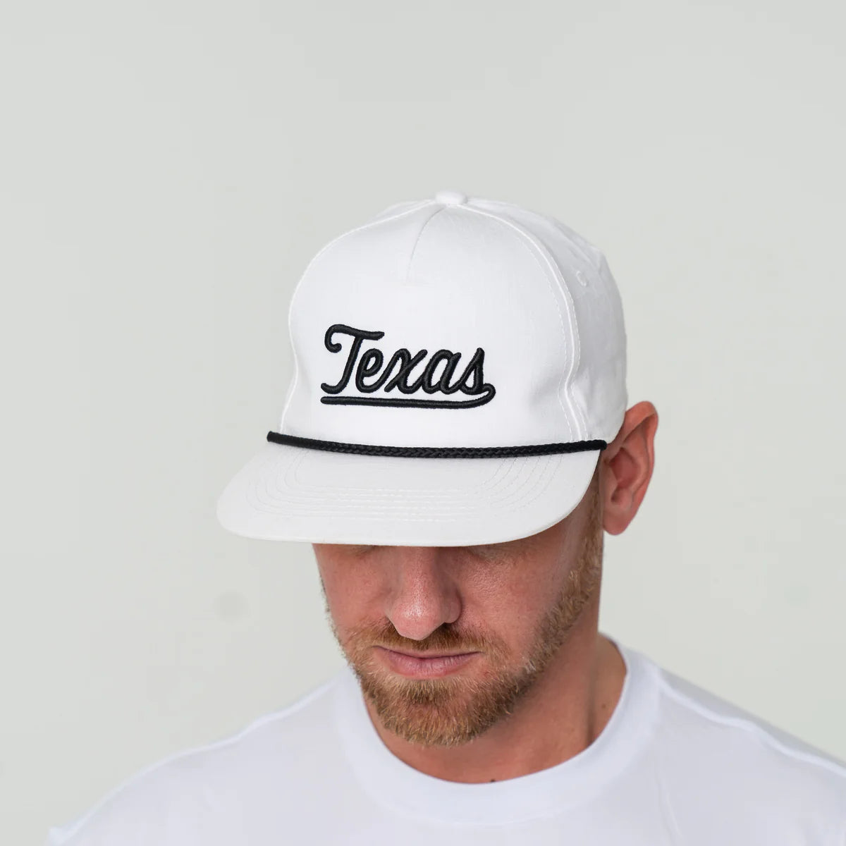 Texas Script Cap - White