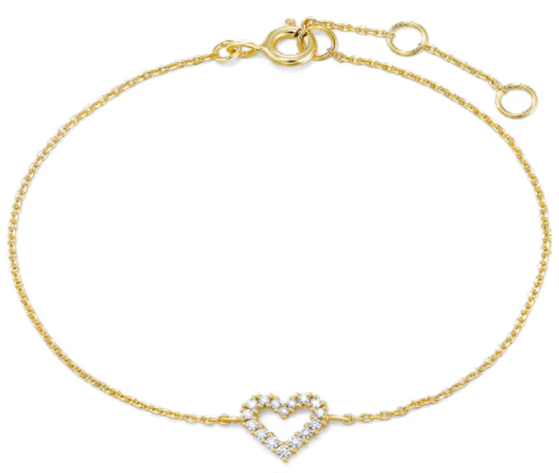 Pave Heart Bracelet