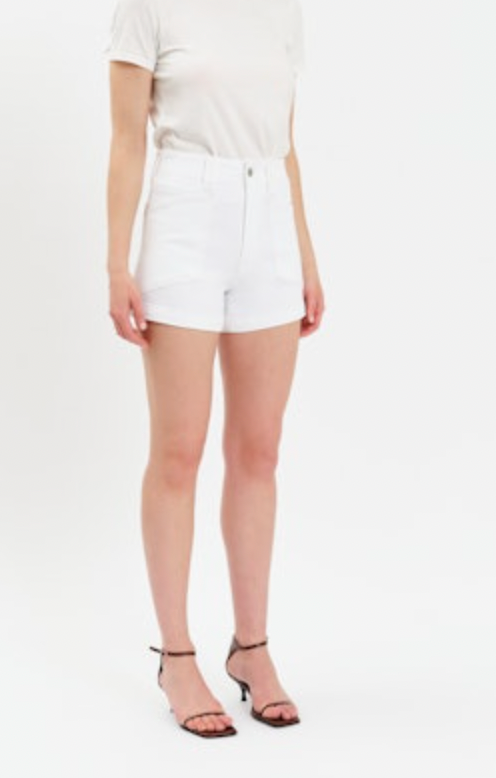 Valley Girl Short High Rise Patch Pocket Short - Lamb