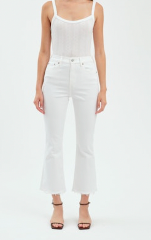 Shy Girl High Rise Crop Flare - Lamb Vintage