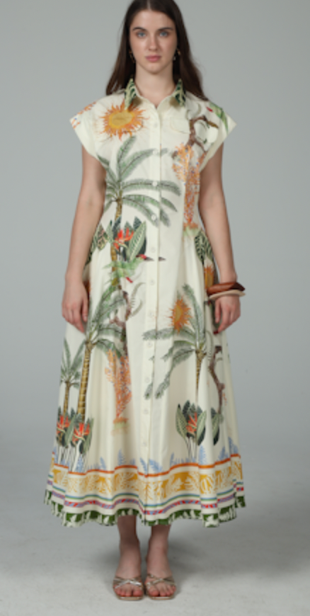 Alexis Button Closure Maxi Dress