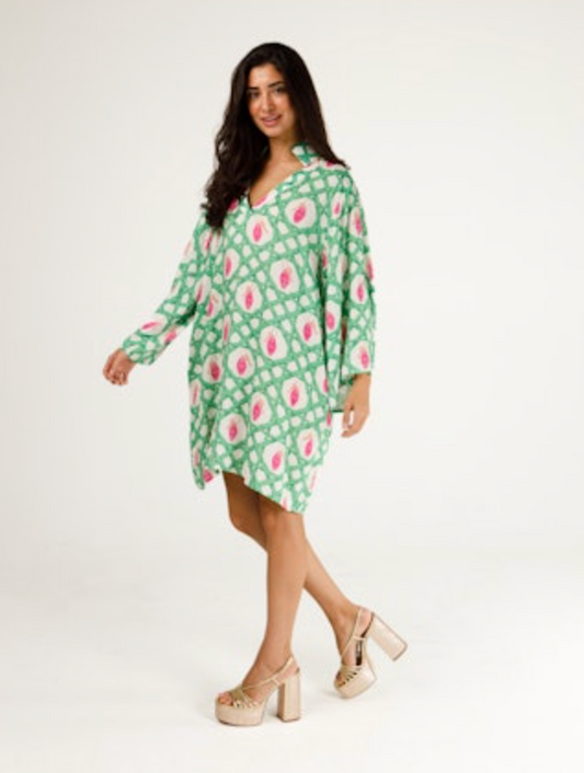 CeCe Caftan Mini Dress - Motel Rosado