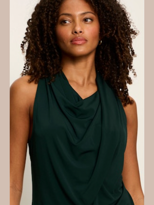 Nora Draped Tank - Forest