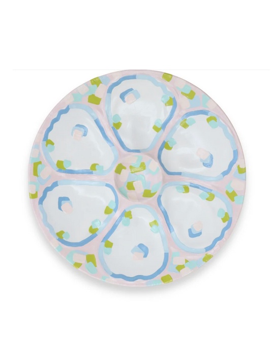Confetti Coast Oyster Plate - Pink