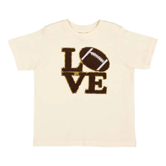 Football Love Patch Short Sleeve T-Shirt