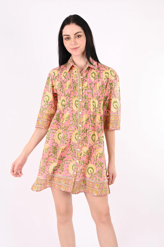 Lyda Mini Dress - Sunset Yellow