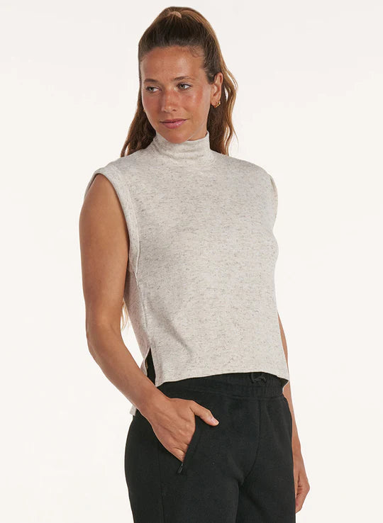 Stone Mock Neck Muscle Tank - Stylish Comfort for Any Occasion