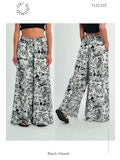 Woven Pants - Black Hawaii
