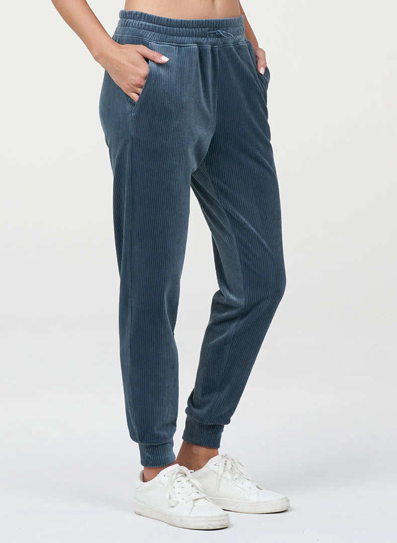 Rib Velour Jogger - Basalt