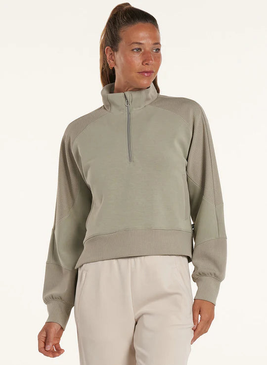 Ultraluxe Half Zip Pullover - Plaster