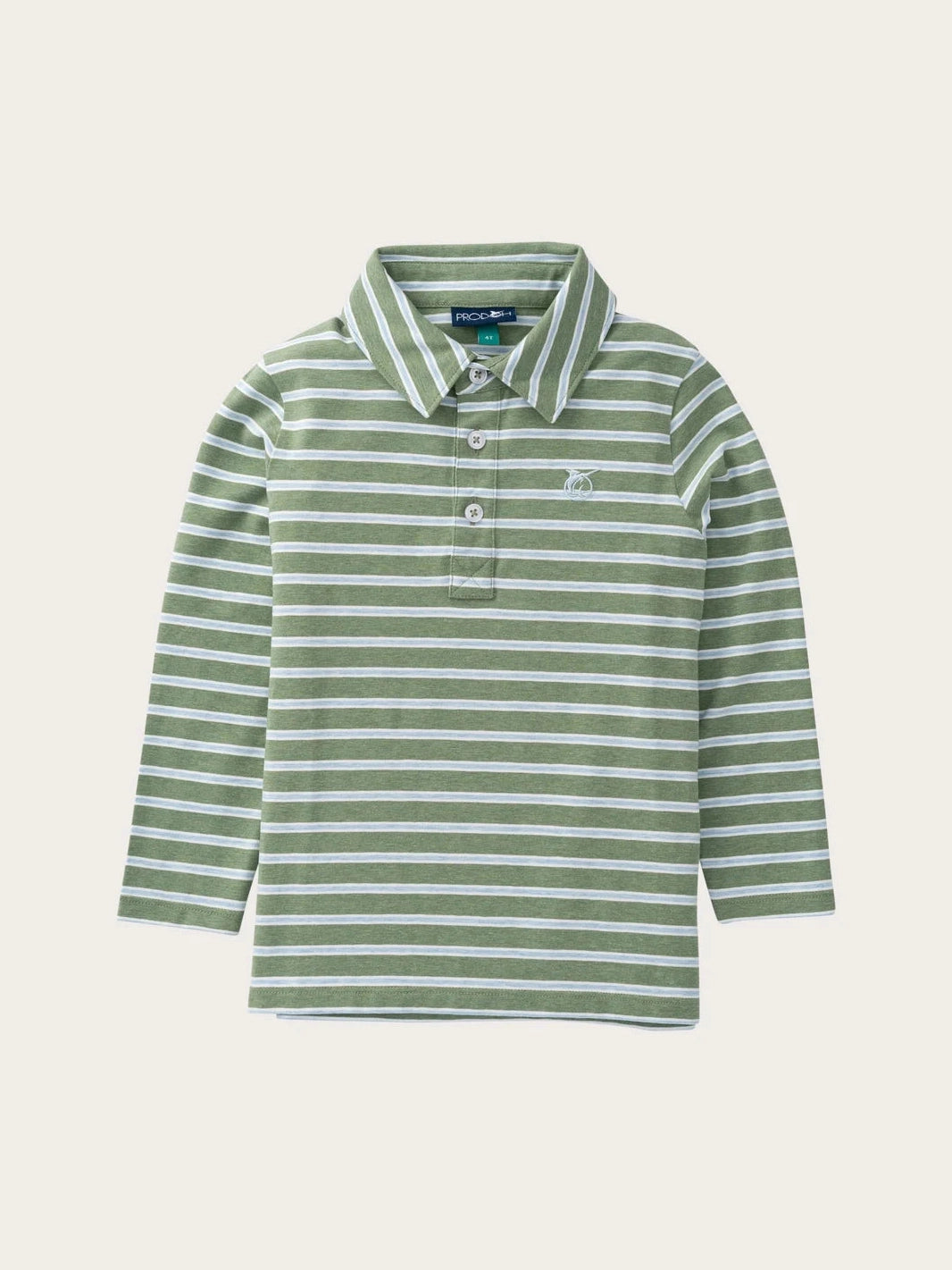 Boy's Long Sleeve Too Cool for School Polo - Blue Stripe