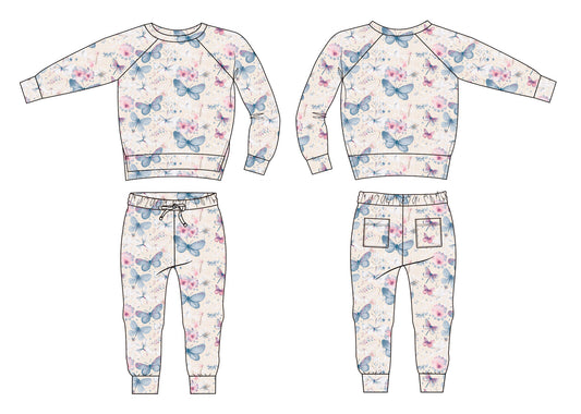 Vanessa French Terry Crew Neck Jogger Set