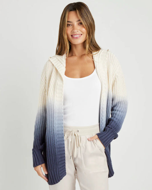 Raya Ombre Hooded Cardigan