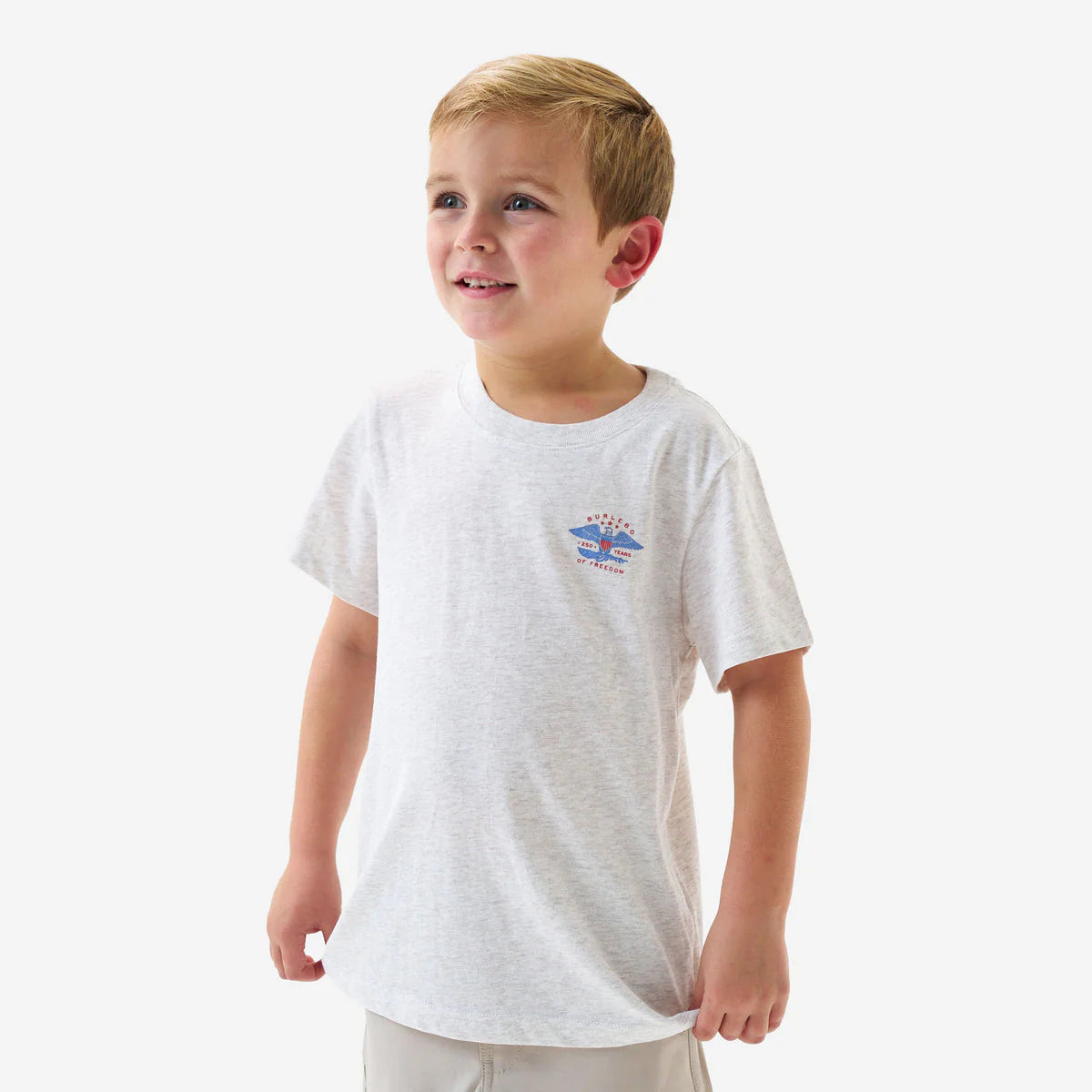 Youth Short Sleeve Eagles Outdoors - Heather Oatmeal