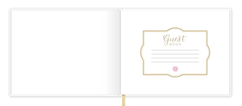 Guest Book - Gold Floral