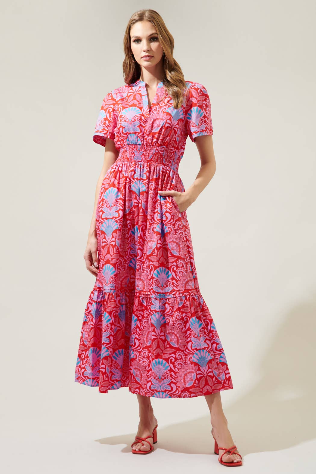 Radiant Floral Belraj Poplin Maxi Dress