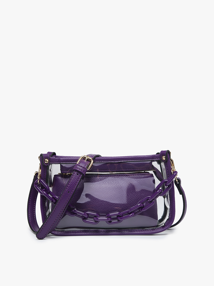 Jessica Stadium Clear Crossbody Bag – Chain Strap | M2226CR