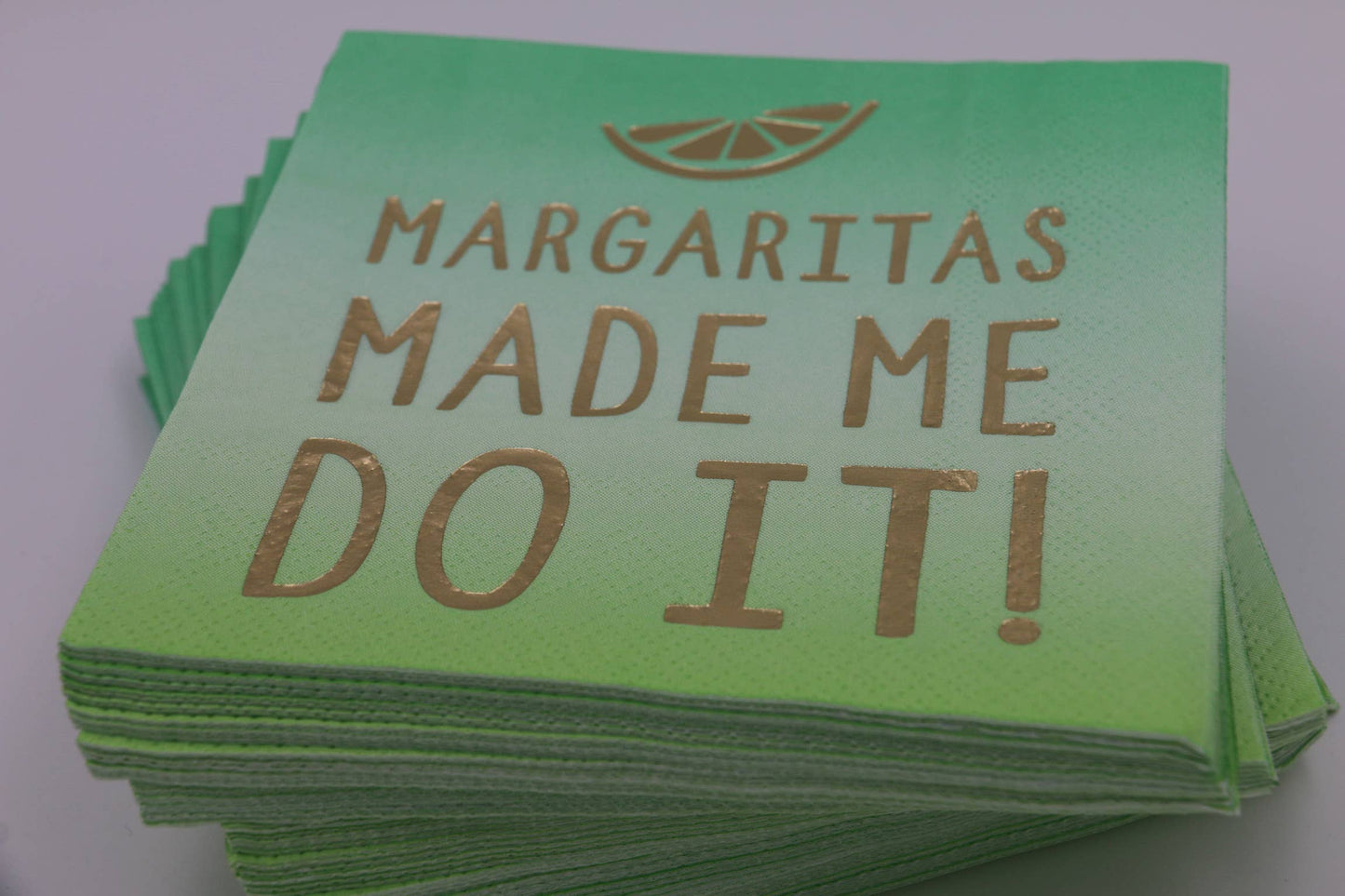 Cocktail Napkins | Margaritas Made Me Do It -  Foil - 20ct