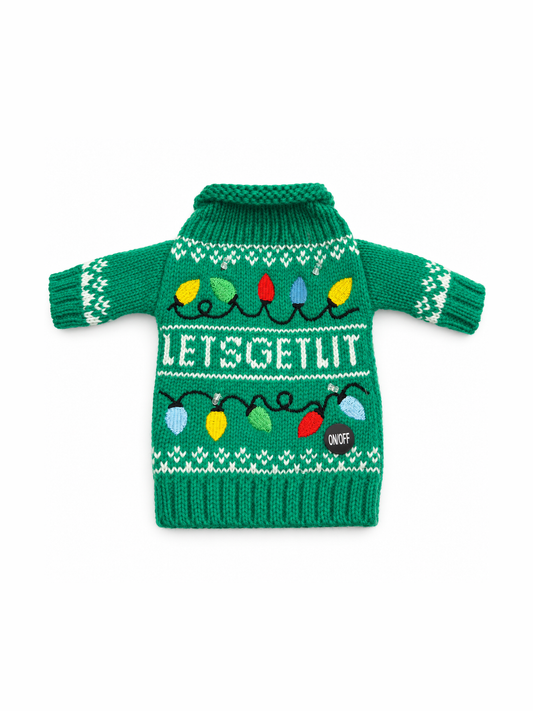 Light Up Wine Bottle Sweaters