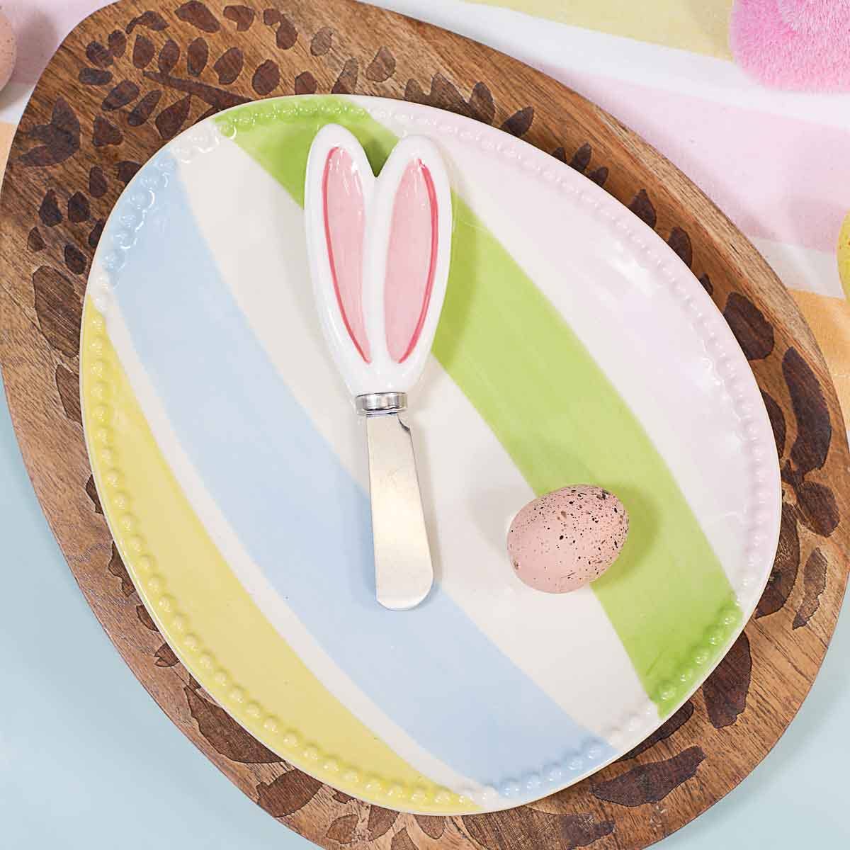 Bunny Ears Spreader   White/Pink   6"