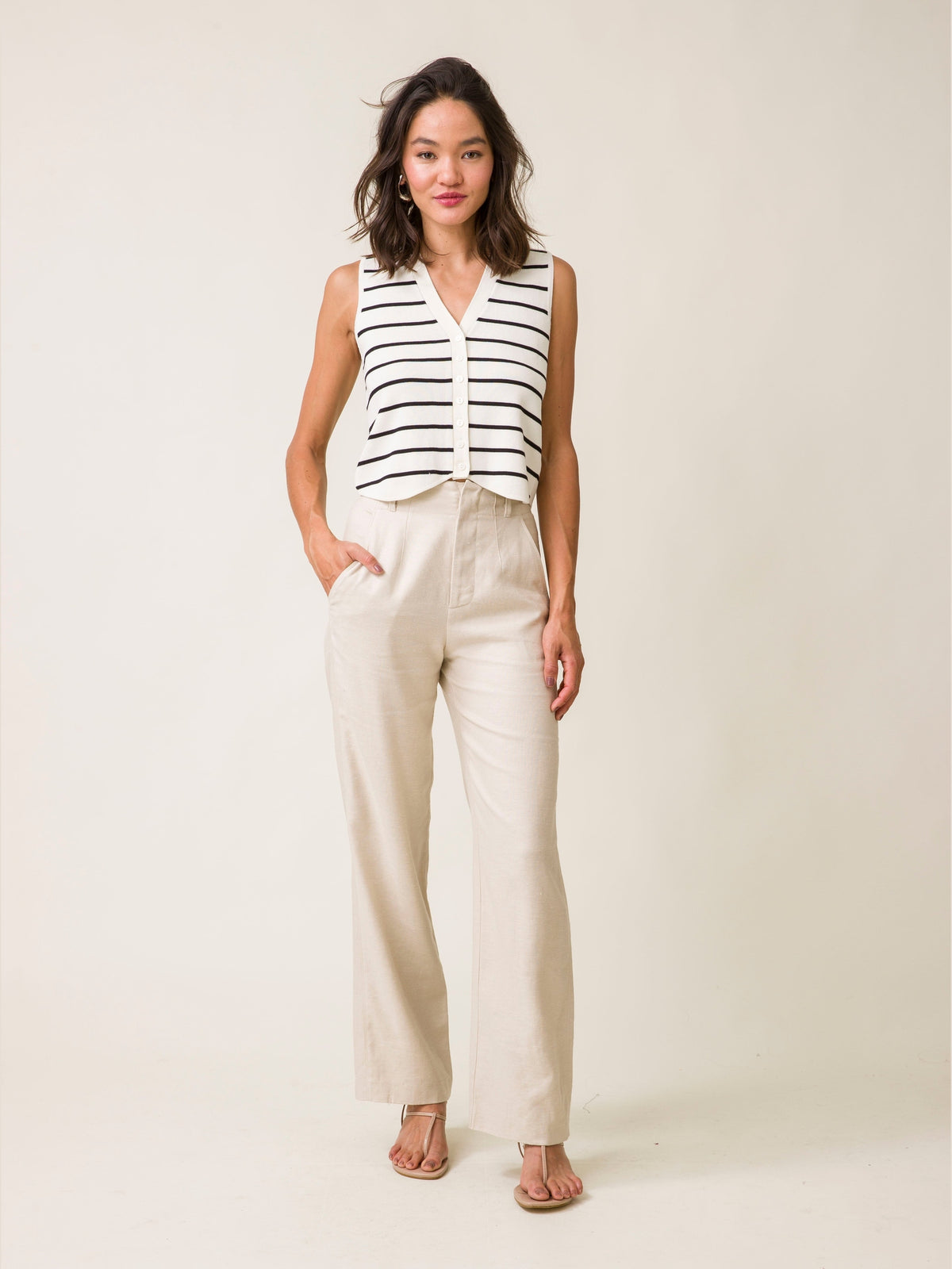 Rae Stripe Sweater Vest