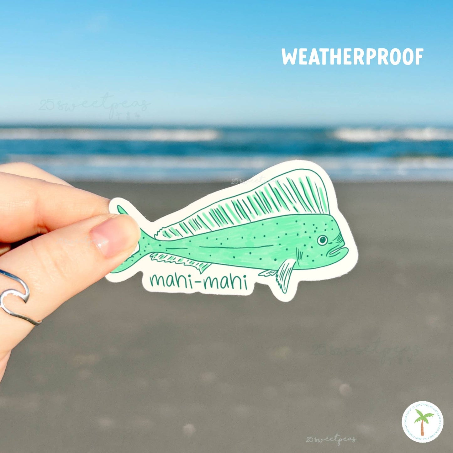 Mahi-Mahi Sticker, Marine Life Sticker, Ocean Life, Fish Art