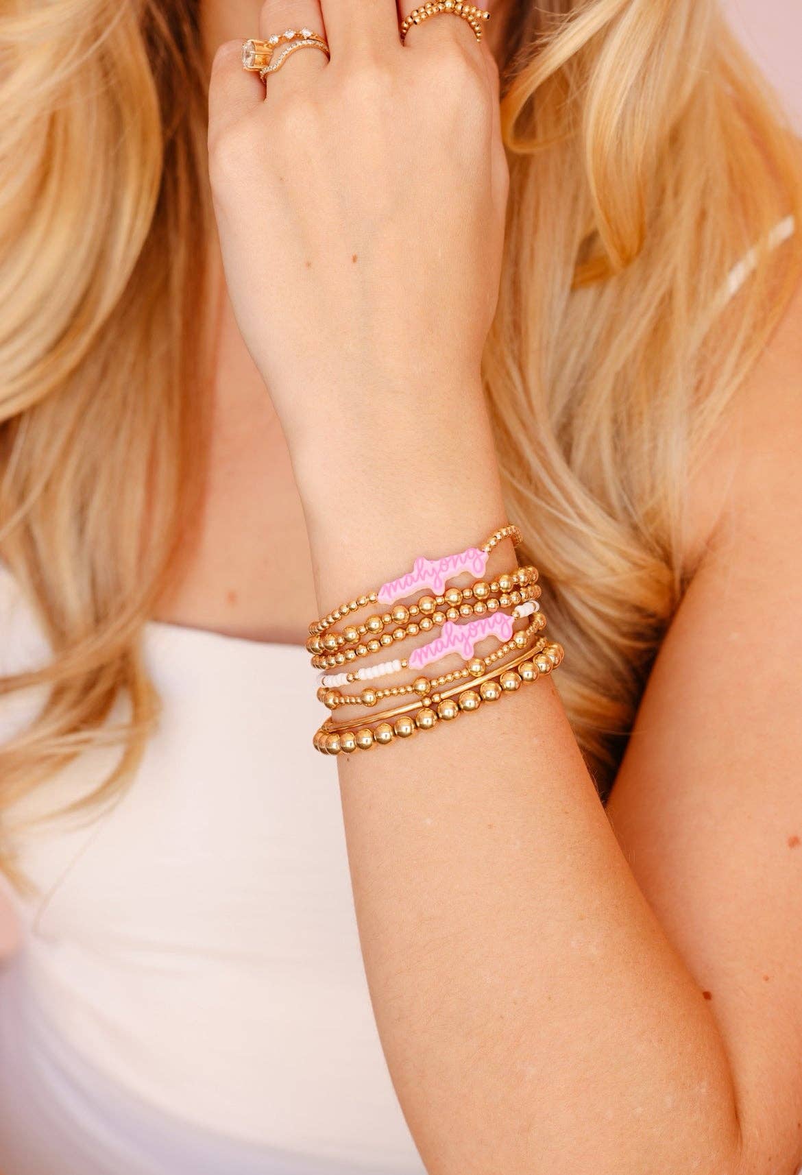 Mahjong Pink Bracelet on Color