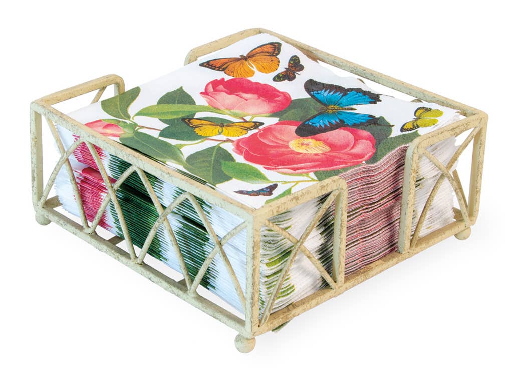 Paper Cocktail Napkin Metal Caddy Arch