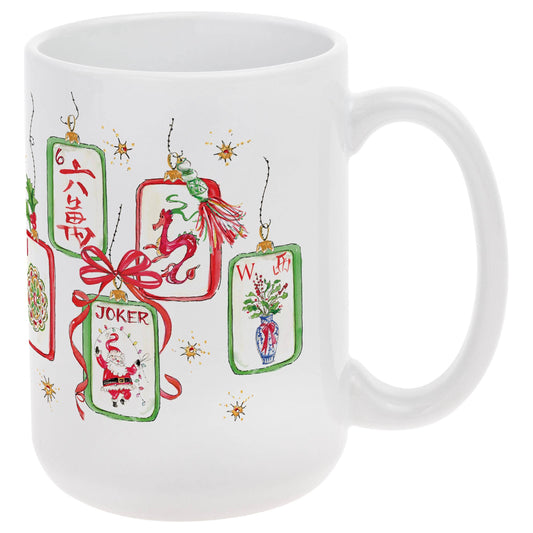 Merry Mahjong Ceramic 15 oz Mug Rosanne Beck