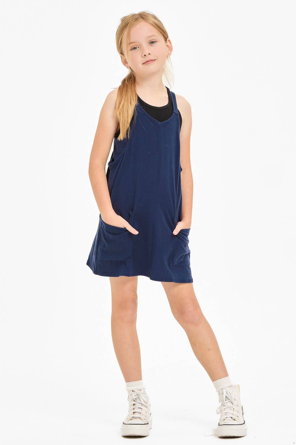 Relaxed Tank Dress with Built-In Romper Lining