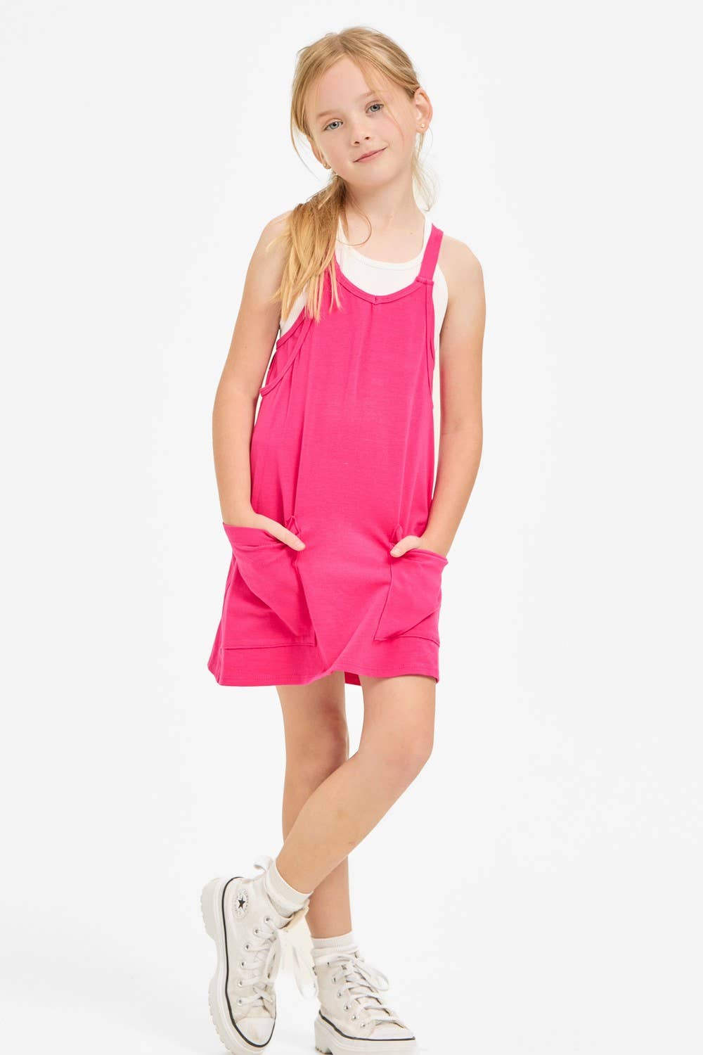Relaxed Tank Dress with Built-In Romper Lining