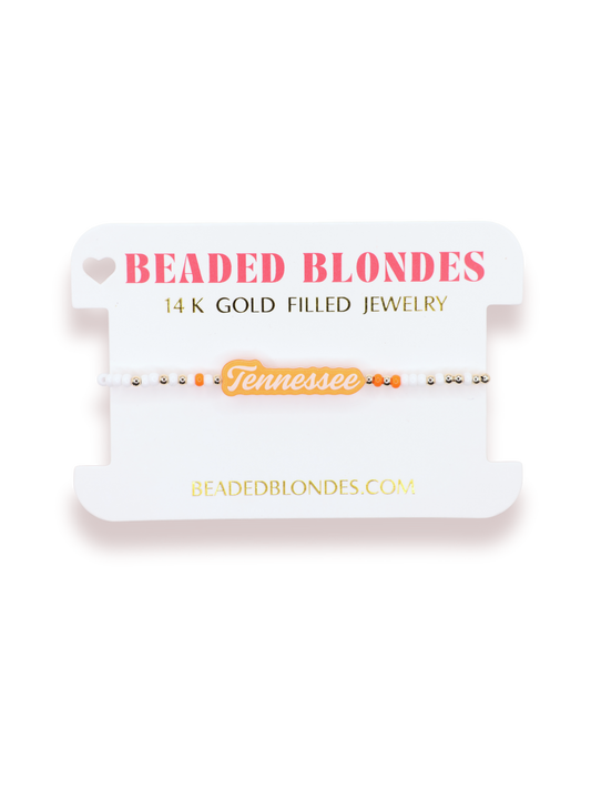 Tennessee Word Bracelet on Color