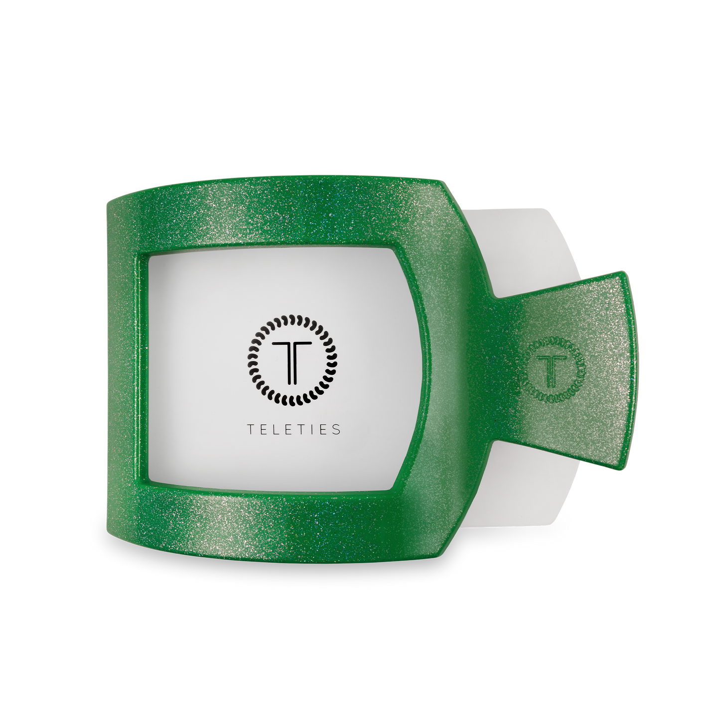 Square Flat Hair Clip | Large | Shamrock Shimmer