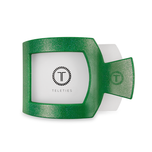 Square Flat Hair Clip | Large | Shamrock Shimmer