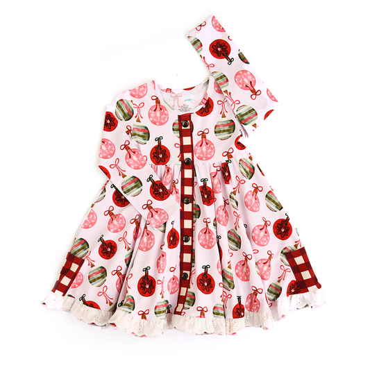 Kit Ornaments BUTTON DRESS Christmas Bamboo Outfit