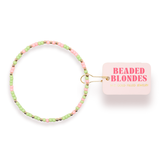 Light Pink and Light Green Sprinkle Bracelet