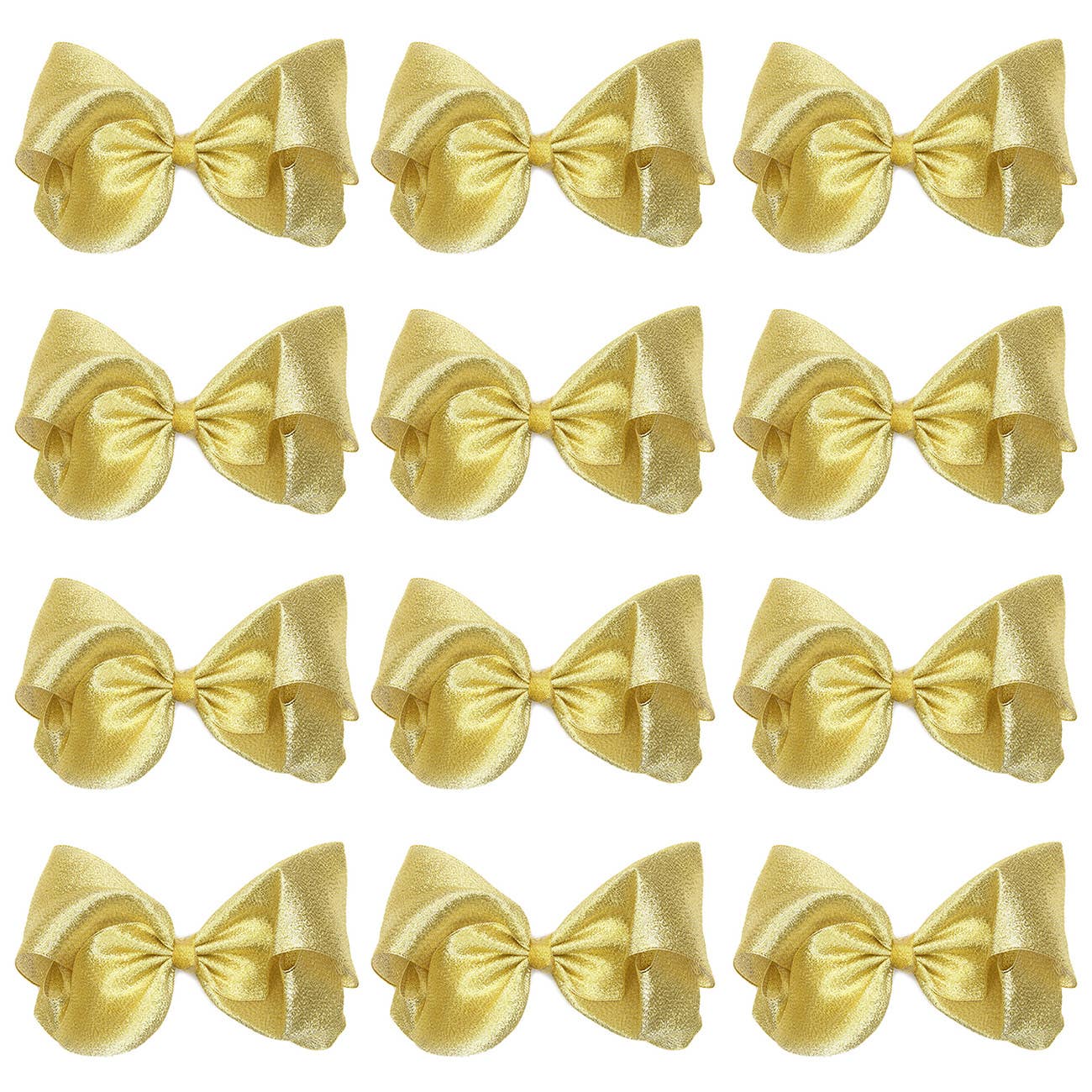 8 Inch Hair Bow With Alligator Clip (12pc)
