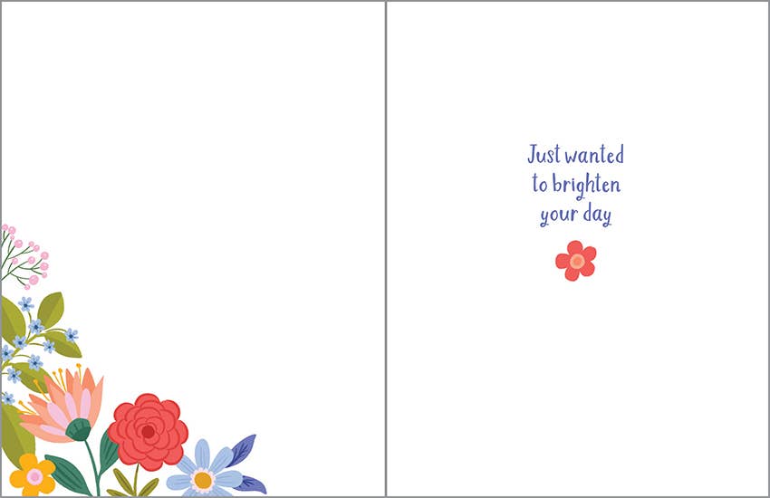 Thinking of You Greeting Card - Happy Flowers