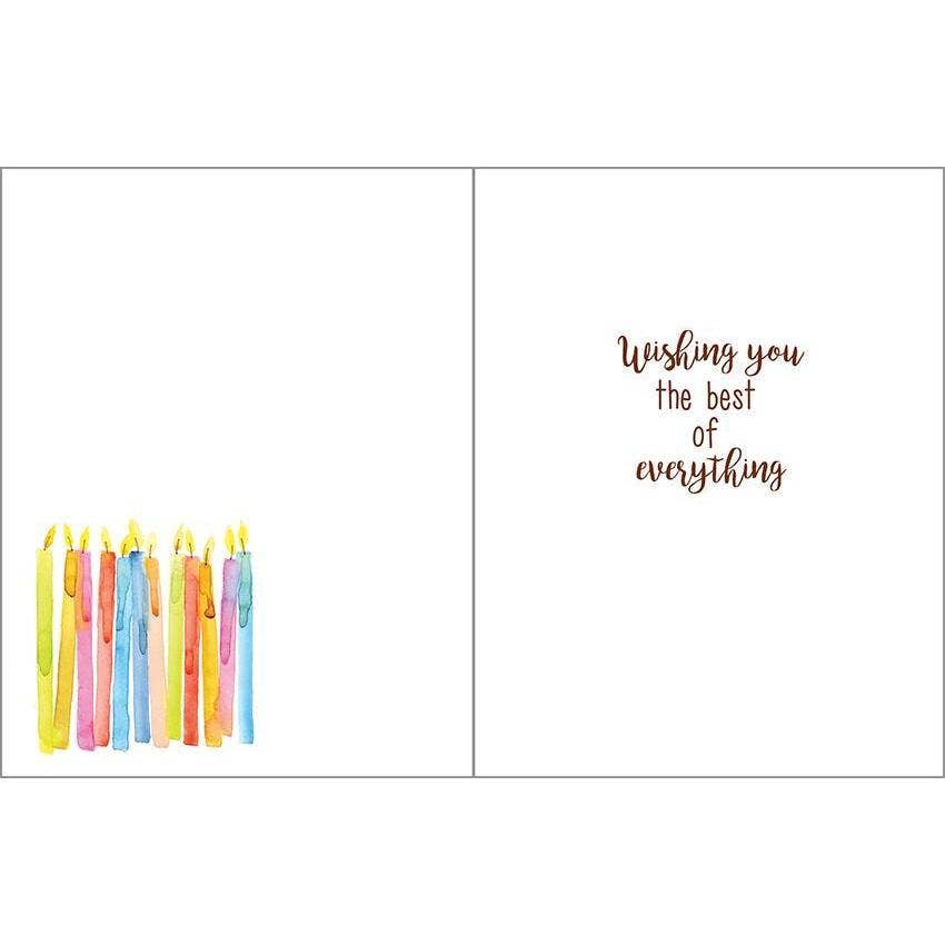 Birthday Greeting Card - Watercolor Candles