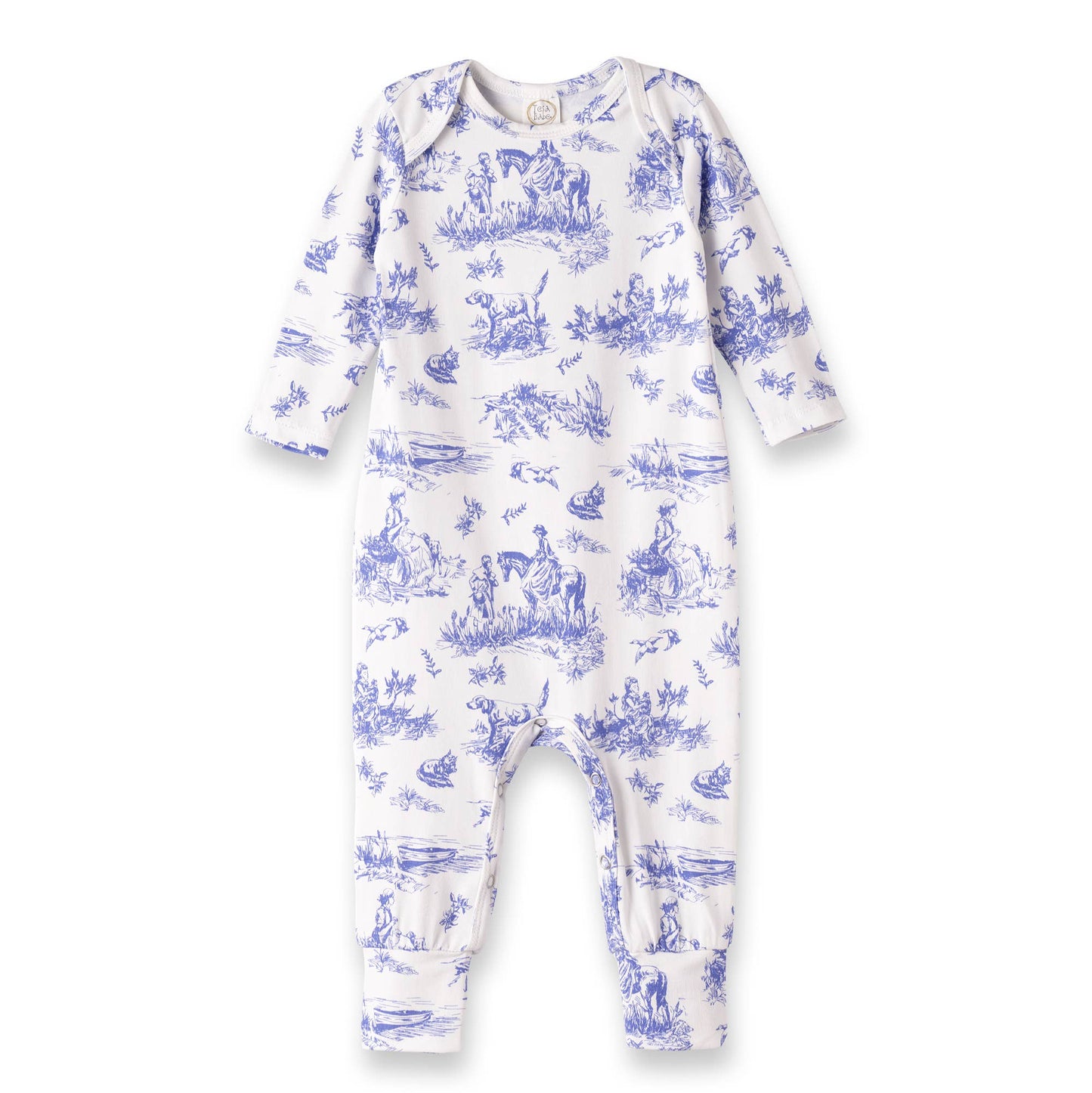 Baby Girl Toile de Jouy Bamboo Romper