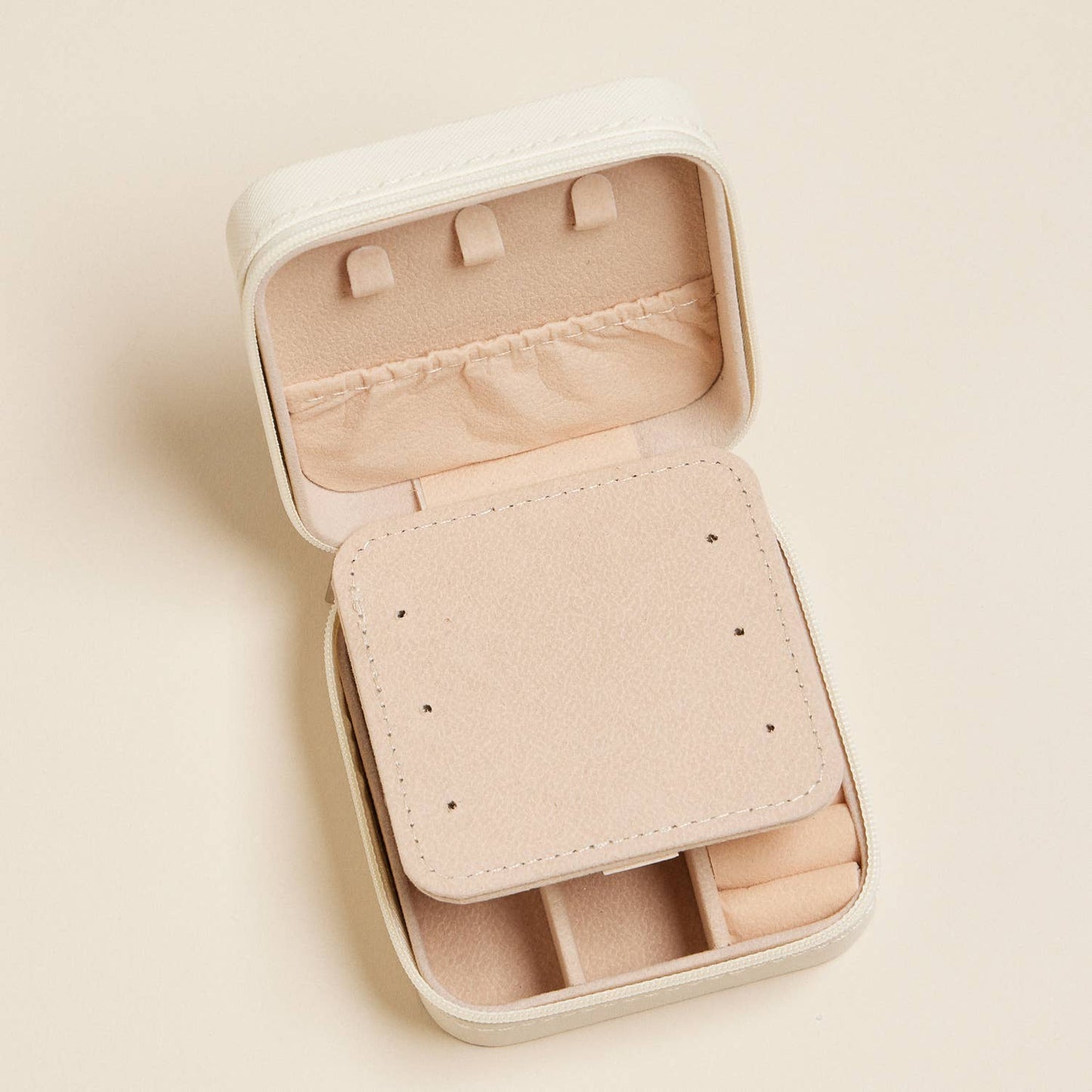 Multi Color Flower Pattern Jewelry Box -Travel Size