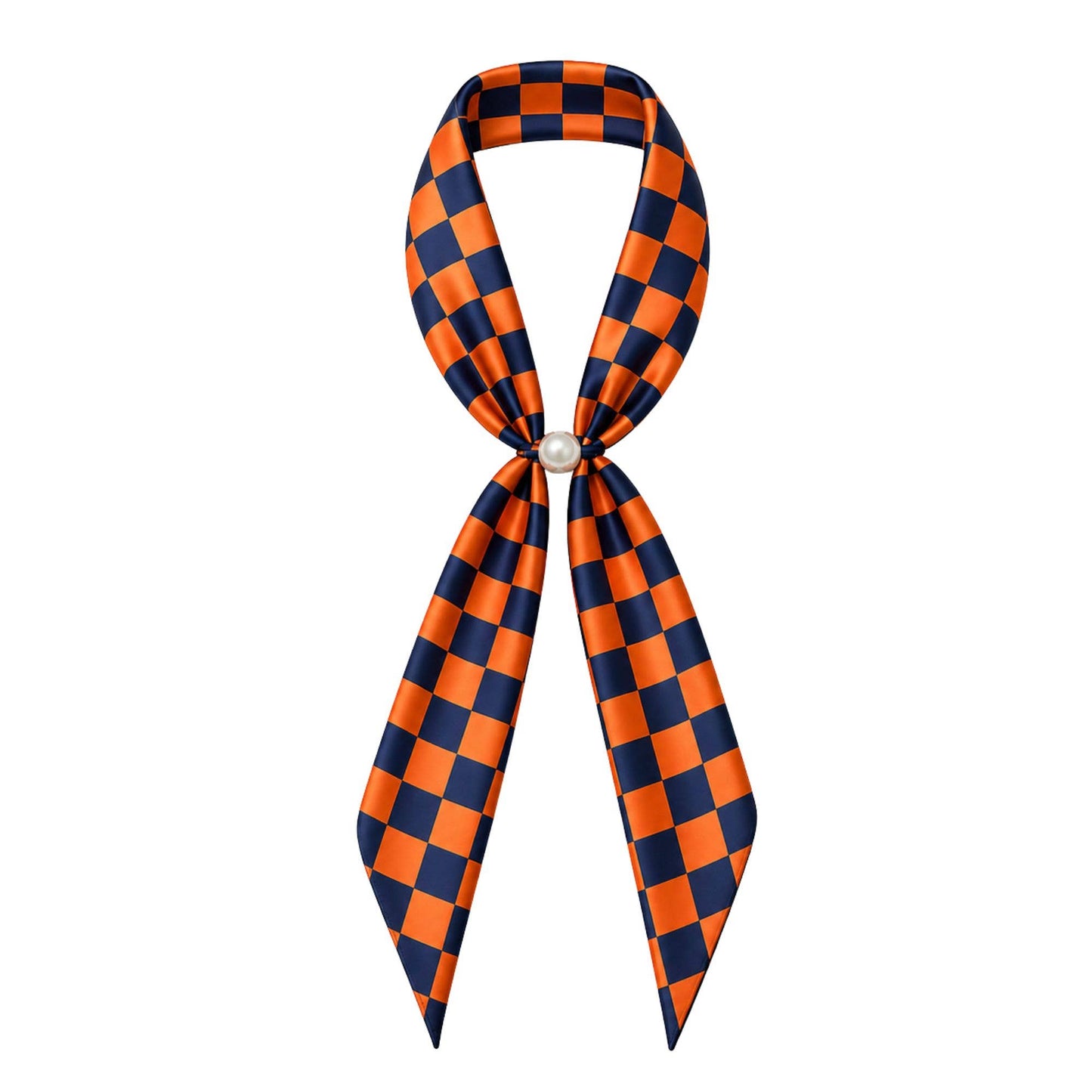 Checkered Gameday Magnetic Scarf Necklace
