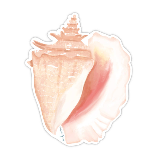 Queen Conch Shell Sticker, Beach Sticker