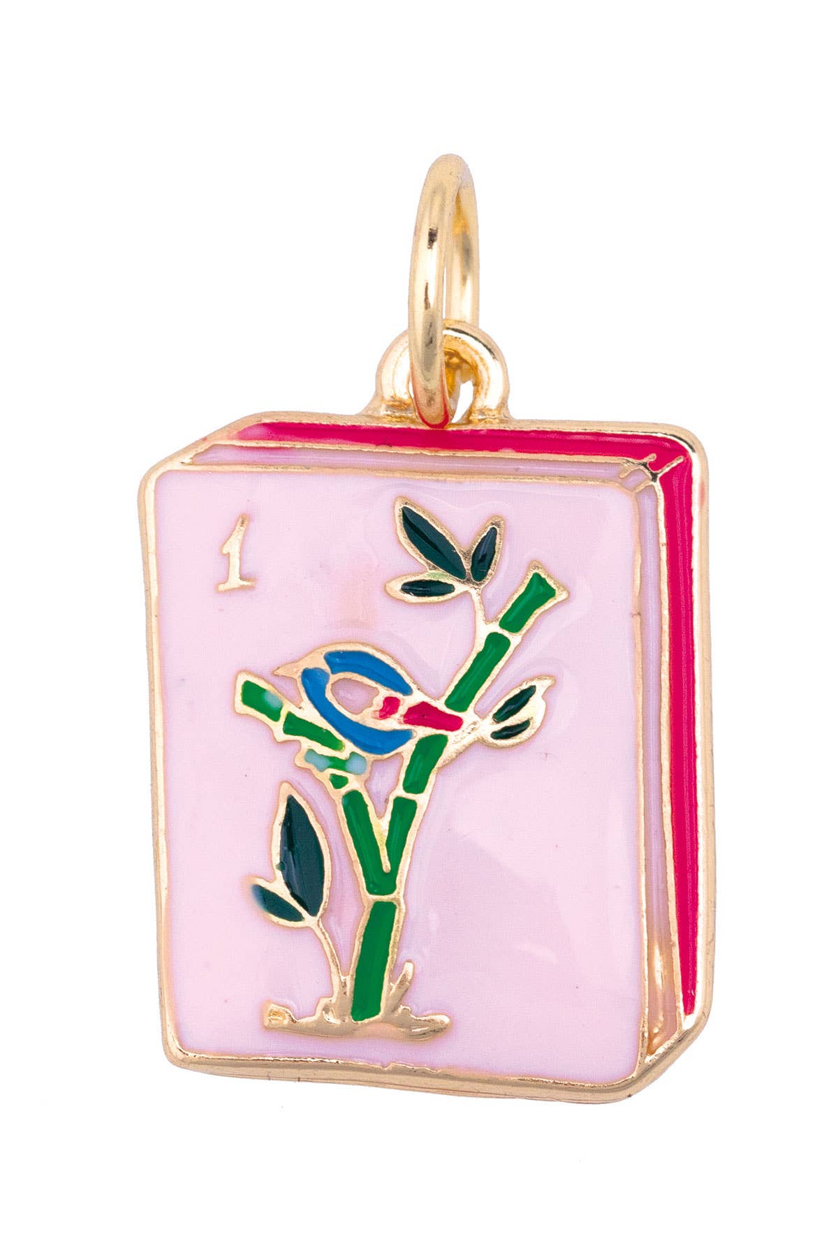 Mahjong Tile Charm Necklace